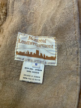Load image into Gallery viewer, Kingspier Vintage - Montreal Leather Garment Sheepskin coat with shearling trim and lining, button closures and slash pockets.
