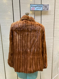 Kingspier Vintage - Vintage Louis Saltzman fur opera coat with hook and eye closures and twp front pockets, one inside pocket.

Made in USA.