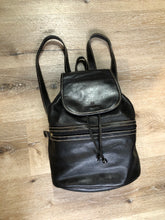 Load image into Gallery viewer, Etienne Aigner Black Leather Backpack SOLD
