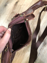 Load image into Gallery viewer, Brown Leather Small Cross Body Hybrid Messenger Bag SOLD
