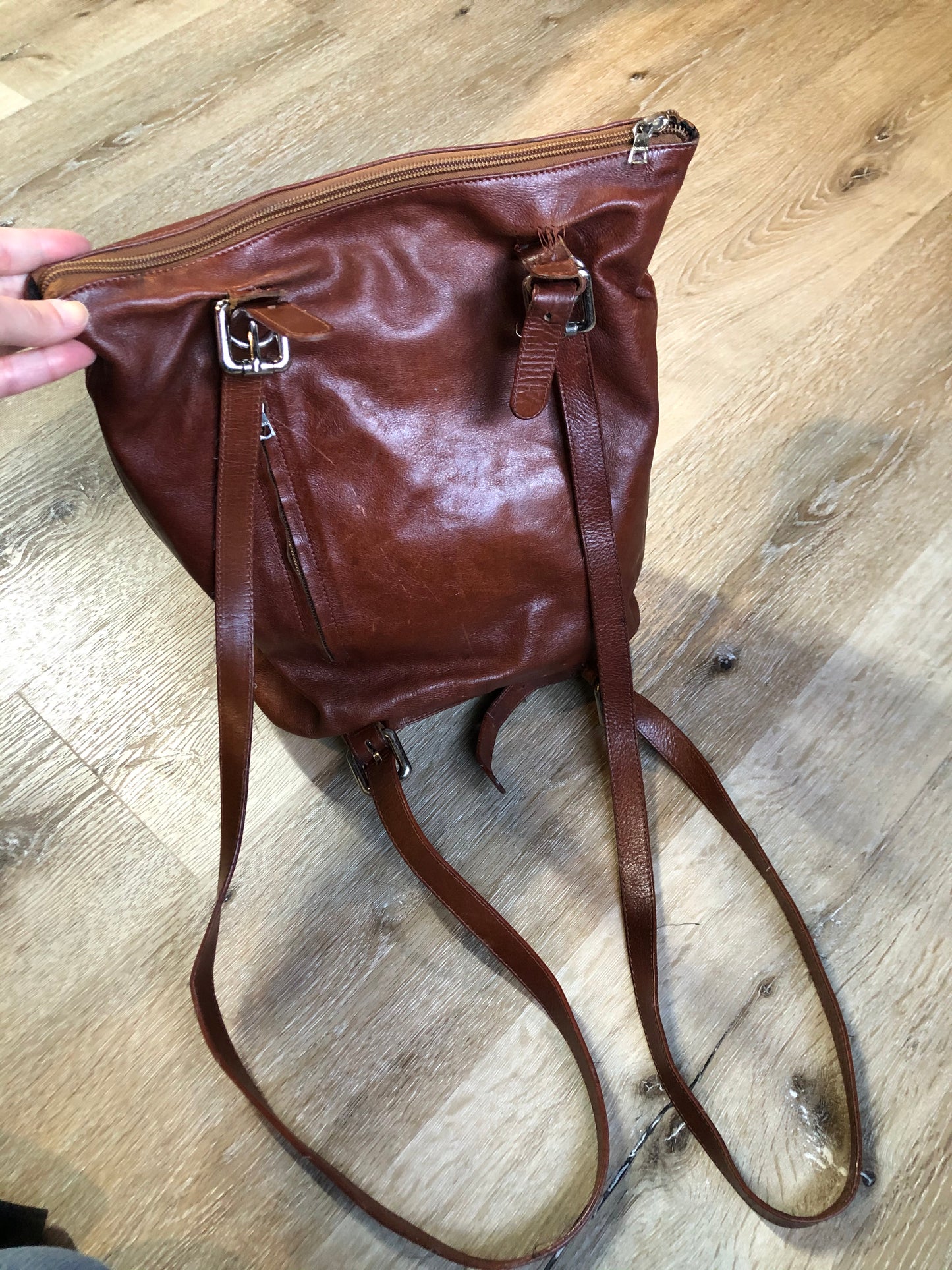 Atelier Noir by Rudsak Brown Leather Backpack