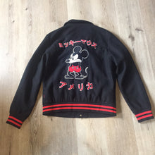 Load image into Gallery viewer, STOLEN Disney x Forever 21 Black and Red Varsity Jacket

