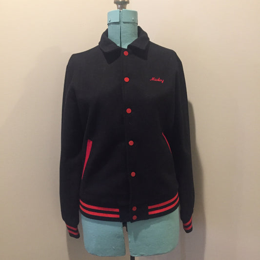 STOLEN Disney x Forever 21 Black and Red Varsity Jacket