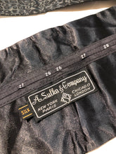 Load image into Gallery viewer, Kingspier Vintage - Vintage A.Sulka &amp; Company black pure watered silk cummerbund.

Adjustable.
