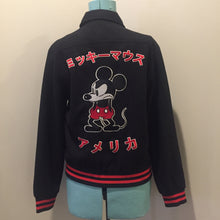Load image into Gallery viewer, STOLEN Disney x Forever 21 Black and Red Varsity Jacket

