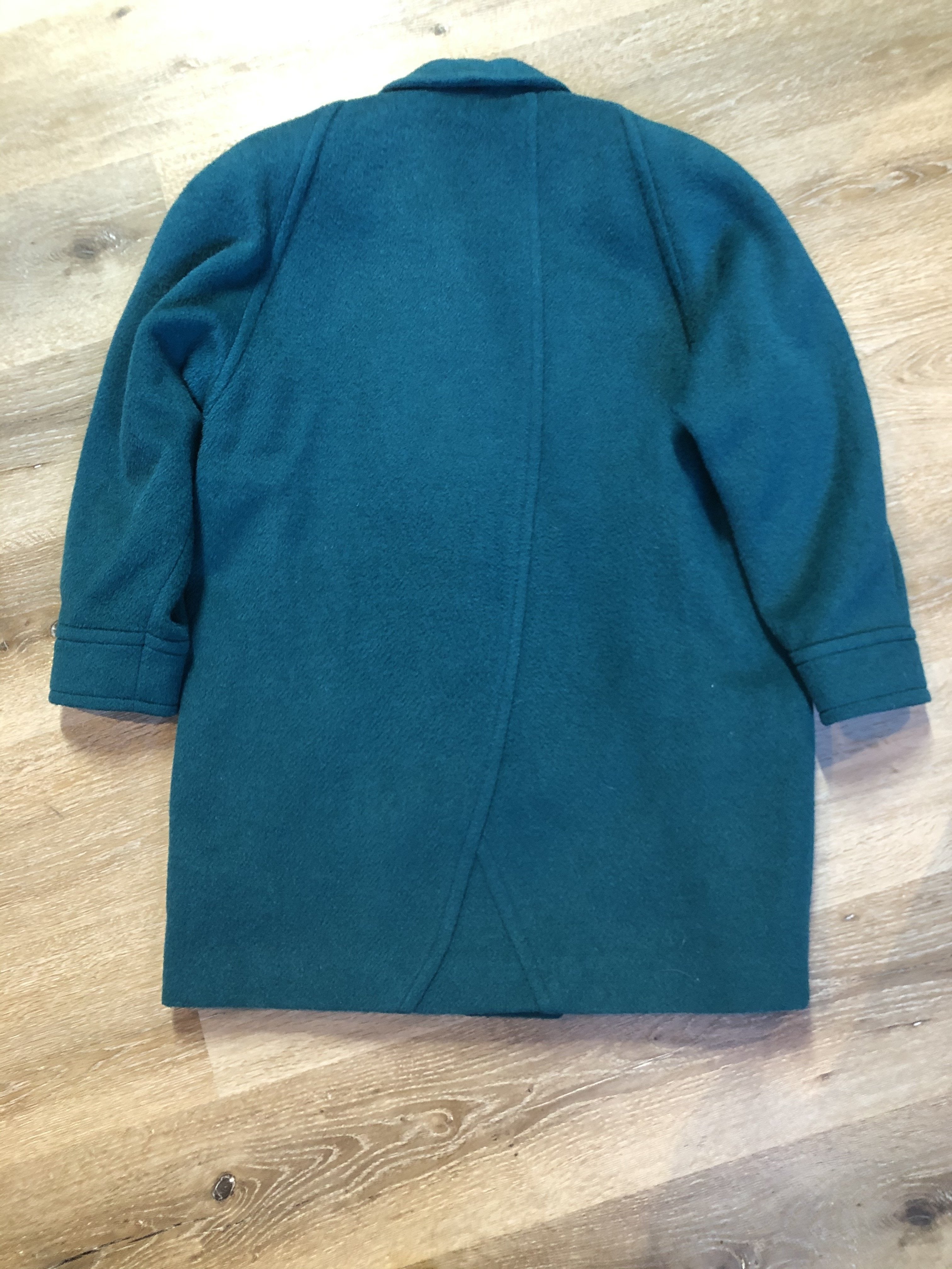 Vintage Marks & Spencer Teal authentic Mohair/ Wool Blend Coat