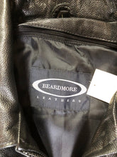 Load image into Gallery viewer, Kingspier Vintage - Beardmore black leather jacket with zipper and slash pockets. Size large.
