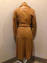 Load image into Gallery viewer, Kingspier Vintage - Trojan Fine Leather Sportswear 1970’s belted light brown leather jacket with buttons down the front and pockets. Made in Toronto.
