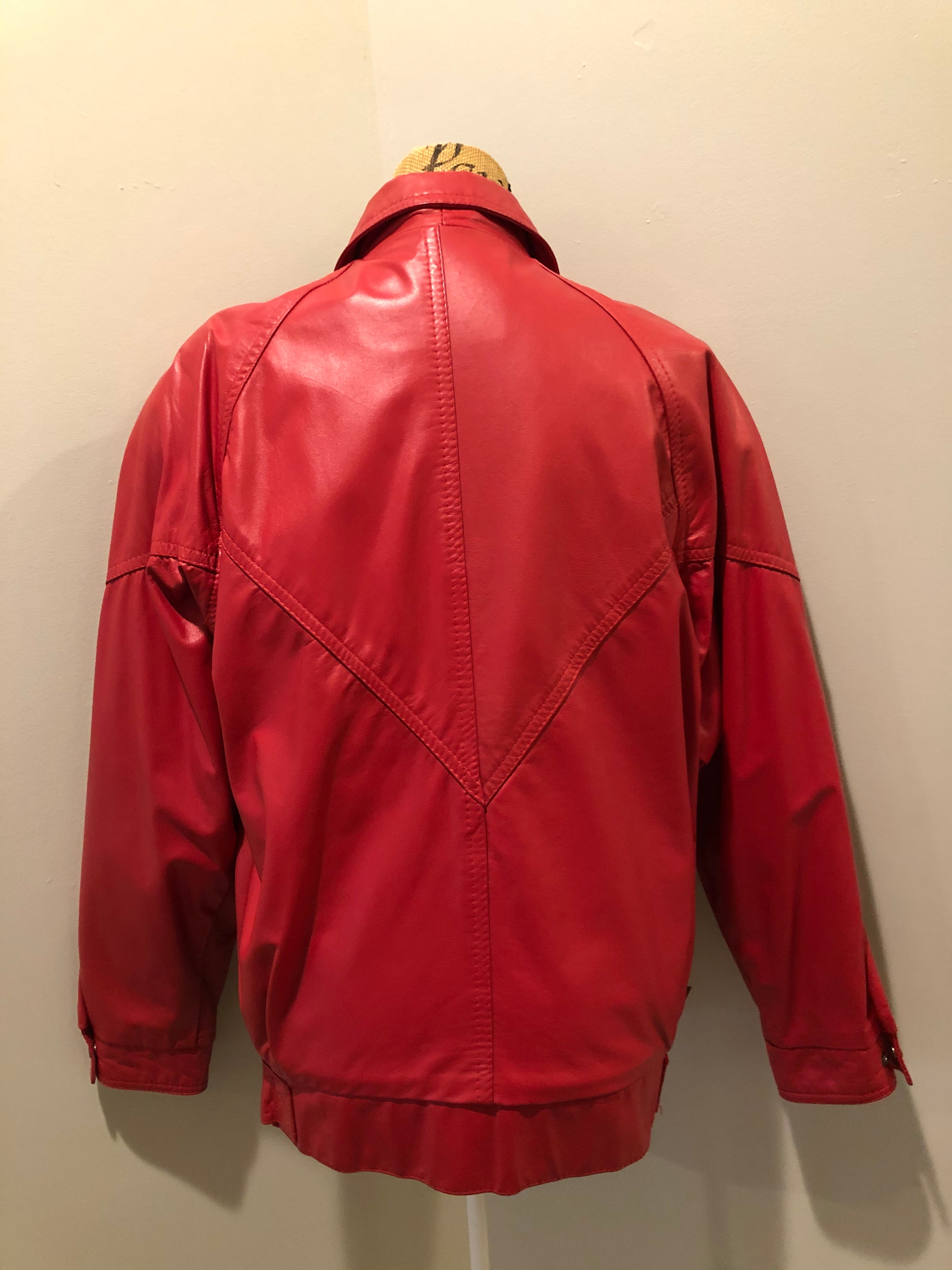 Vintage Zaggara Designs Red LeatherJacket KingsPIER vintage