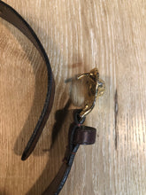 Load image into Gallery viewer, Kingspier Vintage - Vintage Ann Klein Caleche brown textured leather belt with gold lion’s head buckle.
