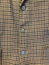 Load image into Gallery viewer, Kingspier Vintage - J.Riggings brown houndstooth 100% wool tweed jacket. This jacket is a two button, notch lapel with two patch pockets, a breast pocket and three inside pockets.
