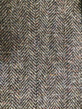 Load image into Gallery viewer, Kingspier Vintage - Paul Henry grey herringbone with flecks blue and rust 100% wool tweed jacket. This jacket is a two button, notch lapel with two flap pockets, a breast pocket and three inside pockets. Made in Europe.
