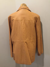 Load image into Gallery viewer, Kingspier Vintage - Jerry Lewis tan leather jacket with button closures and patch pockets. Size medium.
