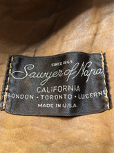 Load image into Gallery viewer, Kingspier Vintage - Sawyer of Napa deerskin bomber jacket with shearling collar and lining, knit trim, zipper closure and slash pockets. Made in the USA. Size 44.
