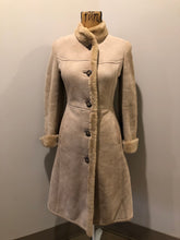 Load image into Gallery viewer, Kingspier Vintage - Montreal Leather Garment Sheepskin coat with shearling trim and lining, button closures and slash pockets. Made in Canada.
