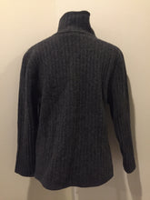 Load image into Gallery viewer, Kingspier Vintage - Herman Geist lambswool cardigan in grey with button closures and pockets. Size large.
