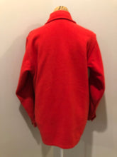 Load image into Gallery viewer, Kingspier Vintage - Soo Wool vibrant red lumberjack shirt with button closures and two flap pockets on the chest. Made in the USA.
