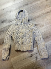 Load image into Gallery viewer, Kingspier Vintage - Nine West cardigan in taupe with hood, zipper and pockets. Size small (womens).
