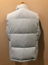 Load image into Gallery viewer, Kingspier Vintage - Alpinetek baby blue down filled puffer vest with zipper and snap closures, vertical zip pockets. Size large.
