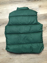 Load image into Gallery viewer, Kingspier Vintage - L.L.Bean forest green down filled puffer vest with snap closures, patch pockets and is longer in the back.
