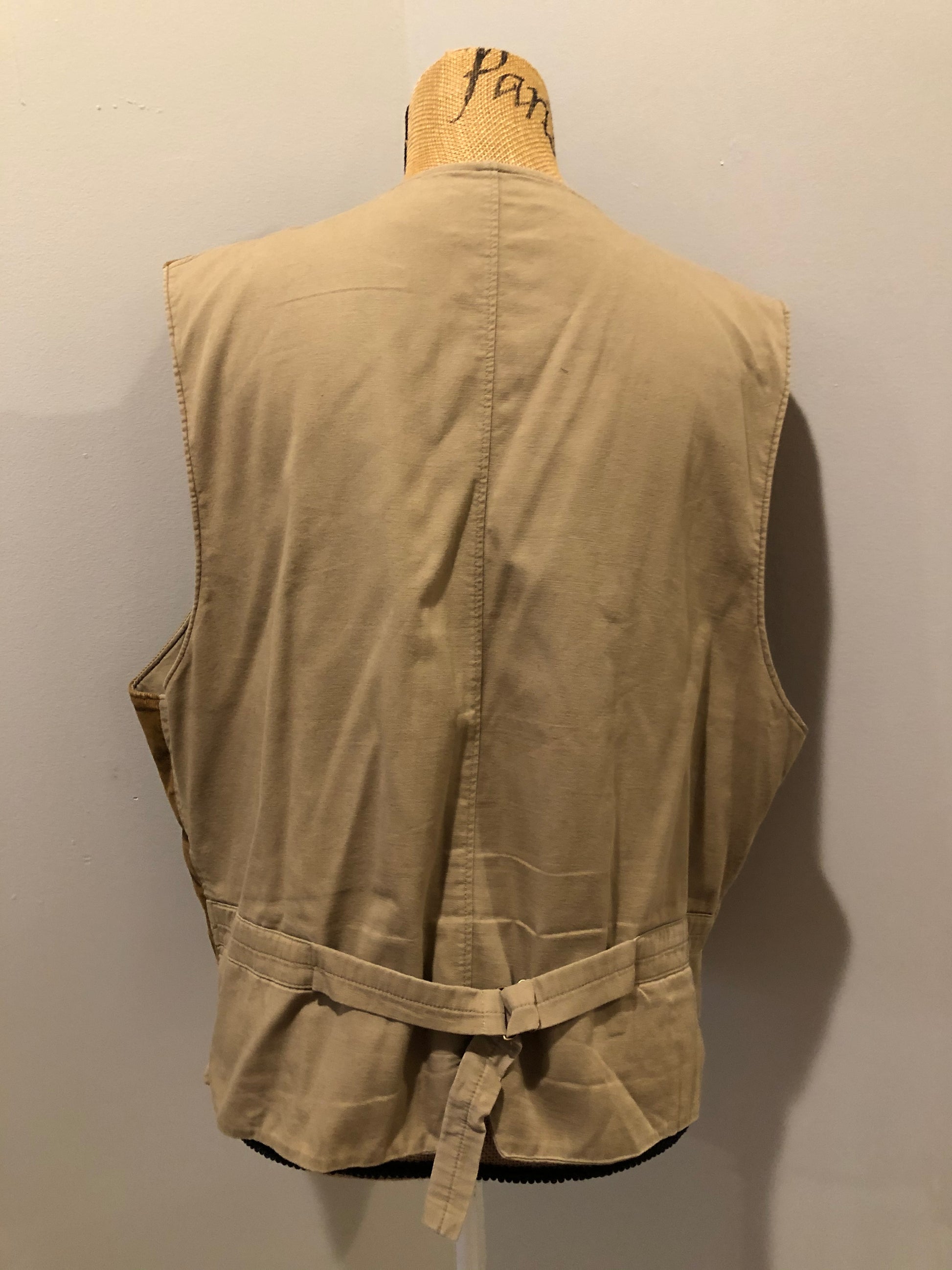 Kingspier Vintage - Ralph Lauren brown corduroy vest with button closures, four patch pockets and two inside pockets.