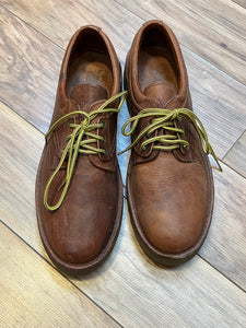 Vintage Prospector 1980’s NWOT deadstock brown leather three eyelet derby shoe.

Made in Spain
Size 42 EUR, US 9 mens