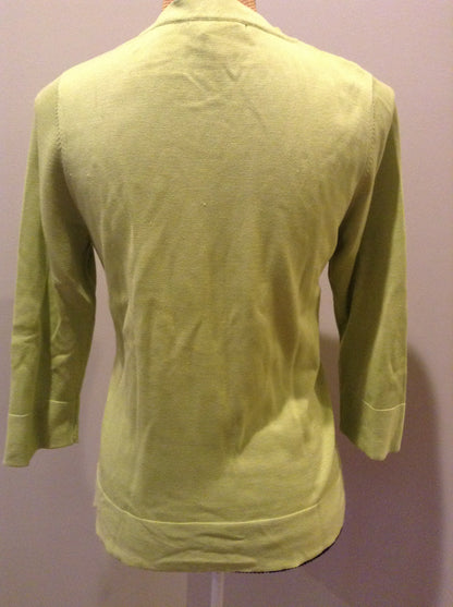 Kingspier Vintage - Coldwater Creek 75% silk blend cardigan in green. Size small.