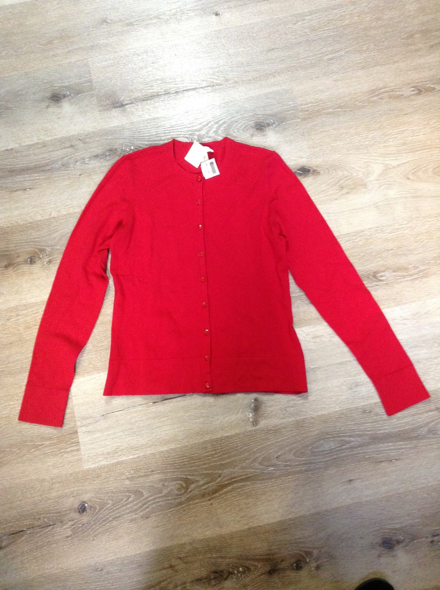 Kingspier Vintage - Coldwater Creek 75% silk blend cardigan in red. Size XS.