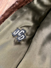 Load image into Gallery viewer, Vintage Gunter Jackal New York fur jacket with hook and eye closures, two front pockets and a “J.C.D” monogram on the inside lining.

Chest 40”
