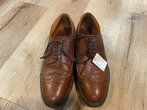 Kingspier Vintage - Brown Full Grain Leather Full Brogue Wingtip Derbies Dack's Bond Street, Sizes: 9.5M 11.5W 42.5EURO, Made in Canada, Leather Soles, Phillips Cushion No Mark Rubber Heels