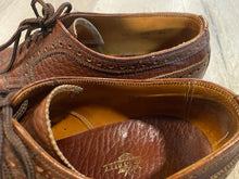 Load image into Gallery viewer, Kingspier Vintage - Brown Full Grain Leather Full Brogue Wingtip Derbies Dack&#39;s Bond Street, Sizes: 9.5M 11.5W 42.5EURO, Made in Canada, Leather Soles, Phillips Cushion No Mark Rubber Heels
