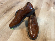 Load image into Gallery viewer, Kingspier Vintage - 1980s Brown Steel Toe Full Brogue Wingtip Oxfords by Seco for Bostonian - Sizes: 9.5M 11.5W 42-43W, Made in USA, Vibram Rubber Heels, Man Made In-Soles and Out-Soles
