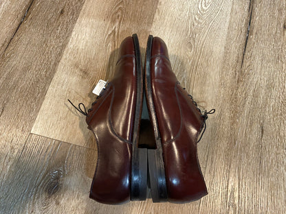 Kingspier Vintage - Burgundy Leather Cap Toe Oxfords by Bostonian - Sizes: 12M 14W 45EURO, Made in USA, Man Made Insoles, Leather Soles, Rubber Heels