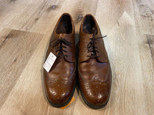 Load image into Gallery viewer, Kingspier Vintage - Brown Full Brogue Wingtip Derbies by Eaton Sanitized - Sizes: 8M 10W 41EURO, Made in Canada, Leather Uppers and Soles, Biltrite Rubber Heels
