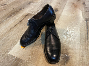 Kingspier Vintage - Black Plain Toe Derby Shoes by Dack's Finest Quality Shoes for Men, Sizes: 7M 8.5W 39-40EURO, Made in Canada, Custom Grade by Dacks, Dack's Leather Soles and Rubber Heels