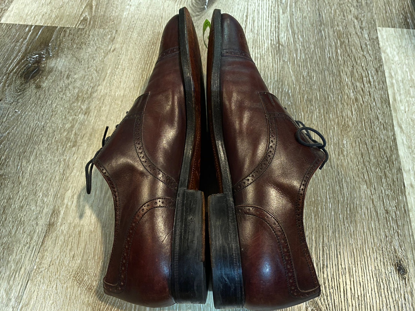 Kingspier Vintage - Burgundy Half Brogue Cap Toe Derbies by Red Shoe - Sizes: 6M 7.5W 38-39EURO, Vero Cuoio Leather Soles and Half Rubber Heels