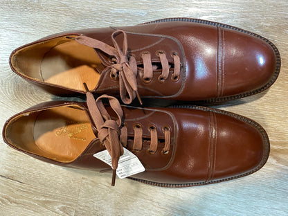 Kingspier Vintage - 1930s Brown Cap Toe Oxfords by The Scott McHale Shoe Canada’s Finest - Sizes: 6M 7.5W 38-39EURO, Made in Canada, Styled for American Shoe Store Halifax, Good as New, Leather Soles