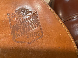 Kingspier Vintage - 1930s Brown Cap Toe Oxfords by The Scott McHale Shoe Canada’s Finest - Sizes: 6M 7.5W 38-39EURO, Made in Canada, Styled for American Shoe Store Halifax, Good as New, Leather Soles