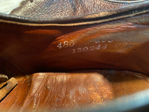 Kingspier Vintage - Brown Whole Cut Antelope Leather Plain Toe Oxfords by Dack’s Extra Quality - Sizes: 6M 7.5W 38-39EURO, Made in Canada, Leather Soles, Biltrite Rubber Heels