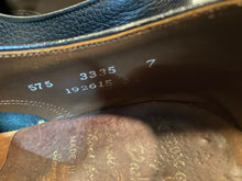 Load image into Gallery viewer, Kingspier Vintage - Black Plain Toe Derby Shoes by Dack&#39;s Finest Quality Shoes for Men, Sizes: 7M 8.5W 39-40EURO, Made in Canada, Custom Grade by Dacks, Dack&#39;s Leather Soles and Rubber Heels
