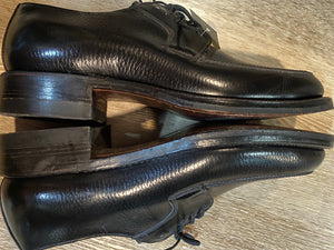 Kingspier Vintage - Black Leather Derbies by Hartt - Sizes: 7M 8.5W 39-40EURO, Made in Canada, Canada’s Finest Shoemakers, Leather Soles, Goodyear Rubber Heels