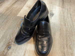 Kingspier Vintage - Black Penny Loafers by Simpsons - Sizes: 7.5M 9W 40-41EURO, Made in Czechoslovakia, Leather Soles and Rubber Heels