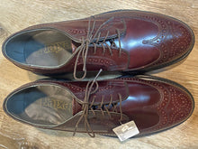 Load image into Gallery viewer, Kingspier Vintage - Burgundy Full Brogue Wingtip Derbies by Dexte - Sizes: 7M 8.5W 39-40EURO, Made in USA, Dexter USA Leather Soles and Rubber Heels

