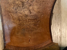 Load image into Gallery viewer, Kingspier Vintage - Brown Vero Cuoio Plain Toe Derbies - Sizes: 7M 8.5W 39-40EURO, Made in Italy, “M”, Leather Soles and Half Rubber Heels

