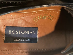 Kingspier Vintage - Black Quarter Brogue Cap Toe Oxfords by Bostonian Classics - Sizes: 8M 10W 41EURO, Made in China, Leather Upper and Lining, Bostonian First Flex Leather Soles and Rubber Heels