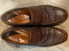 Load image into Gallery viewer, Kingspier Vintage - Brown Antelope Leather Penny Loafers by Dack’s Shoes for Men - Sizes: 8M 10W 40-41EURO, Made in Canada, Leather Soles and Rubber Heels

