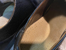 Load image into Gallery viewer, Kingspier Vintage - Black Genuine Camel Skin Plain Toe Derbies by Hartt - Sizes: 8M 10W 41EURO, Made in Canada, Leather Soles, New Genuine Leather Insoles, Vibram Rubber Heels
