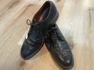 Kingspier Vintage - Black Full Brogue Wingtip Derbies by Dack's Bond Street - Sizes: 10M 12W 43EURO, Made in Canada, Leather Soles and Insoles, Biltrite Rubber Heels