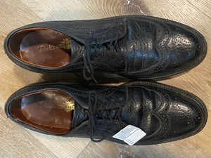 Kingspier Vintage - Black Full Brogue Wingtip Derbies by Dack's Bond Street - Sizes: 10M 12W 43EURO, Made in Canada, Leather Soles and Insoles, Biltrite Rubber Heels