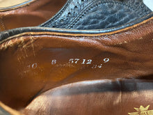 Load image into Gallery viewer, Kingspier Vintage - Black Full Brogue Wingtip Derbies by Dack&#39;s Bond Street - Sizes: 10M 12W 43EURO, Made in Canada, Leather Soles and Insoles, Biltrite Rubber Heels
